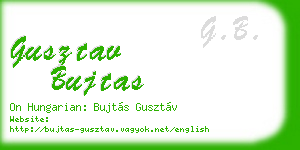 gusztav bujtas business card